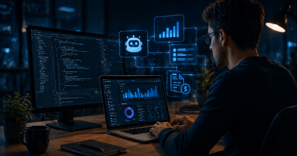 Developer reviewing GitHub Copilot AI Credits billing dashboard before June 2026 changes