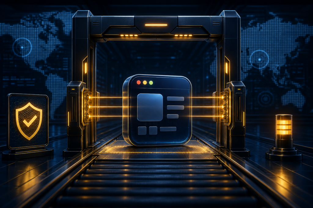 Security gate protecting an AI-built application before launch